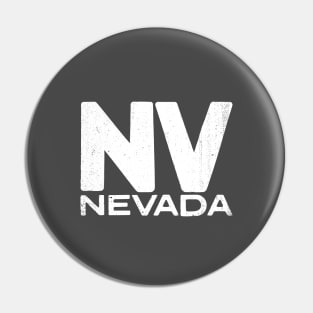 NV Nevada State Vintage Typography Pin