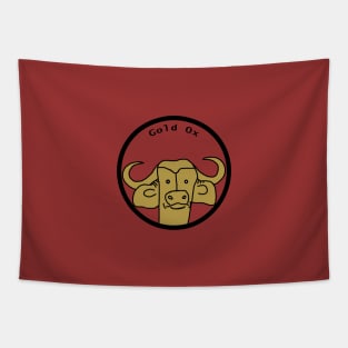 Small Gold Ox Portrait Tapestry