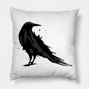 A black raven Pillow