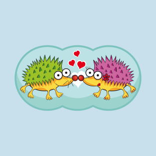 Hedgehogs in love T-Shirt