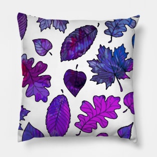 Purple Autumn Season Digital Painting Pillow