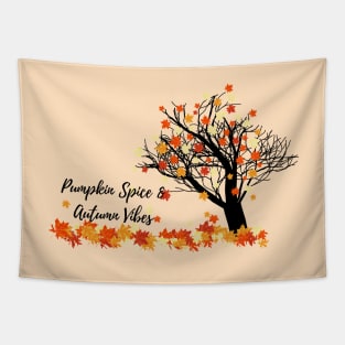 Hello Autumn Pumpkin Spice and Autumn Vibes Autumn Tree Tapestry