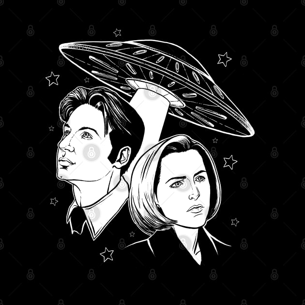 Mulder and Scully by jleonardart