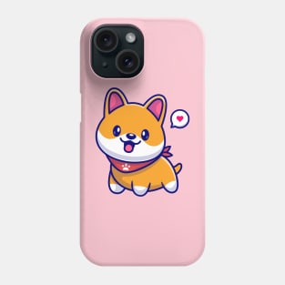 Cute Shiba Inu Smiling Cartoon Phone Case