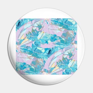 Feathers Tropical Repeat Pattern Pin