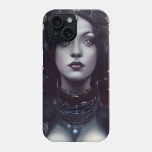 Steamgoth Woman in the City Phone Case