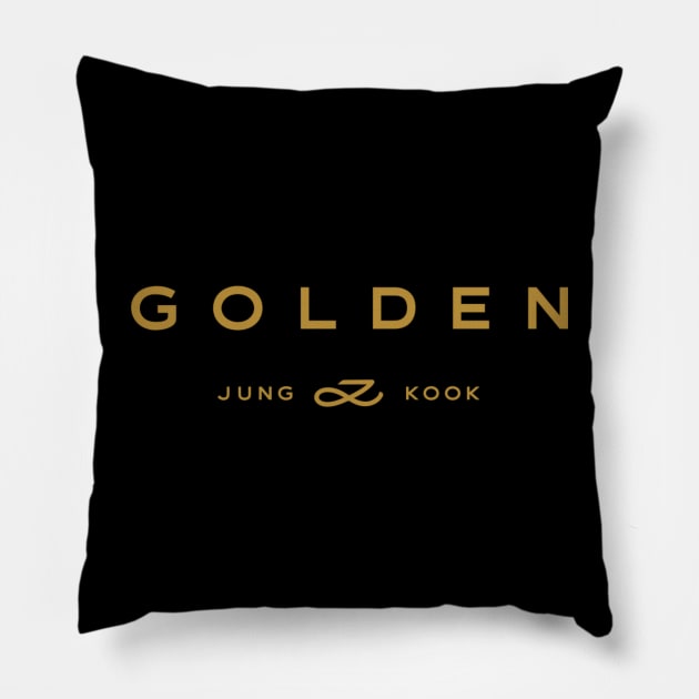GOLDEN BY JUNGKOOK Pillow by FandRPrintables