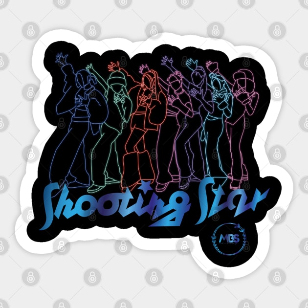 shooting stars aesthetic stickers Sticker for Sale by art-by