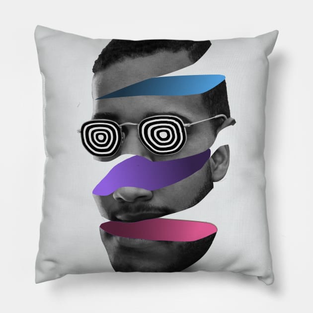 Colorful Head Of Happiness Pillow by yusronell