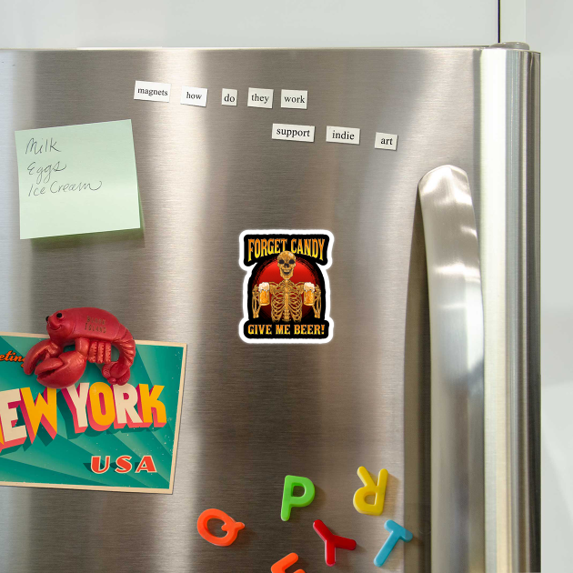 Funny Skeleton Forget Candy Give Me Beer! Halloween by creative