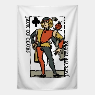 Character of Playing Card Jack of Clubs Tapestry