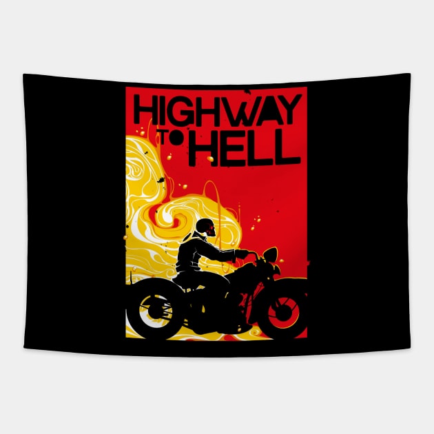 Highway to Hell Tapestry by dracoimagem