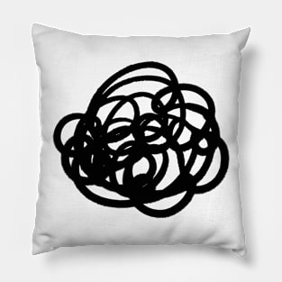 Confused Brain Thoughts of Squiggles Pillow