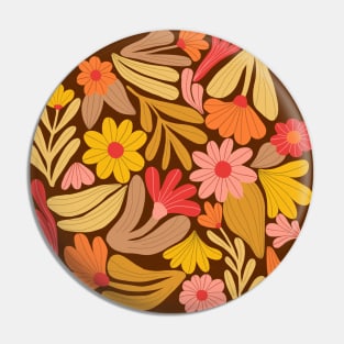 Bright happy flowers in brown and yellow Pin