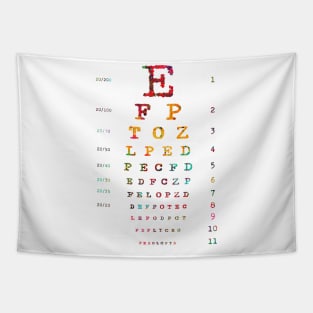 Eye Chart Diagram Tapestry