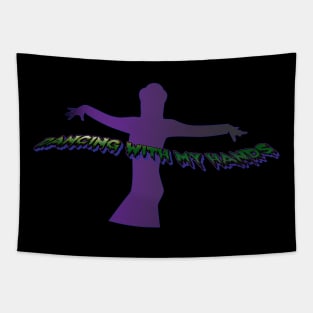 Goth Girl Dancing With Her Magic Hands Tapestry