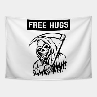 Free Hugs Grim Reaper Tapestry