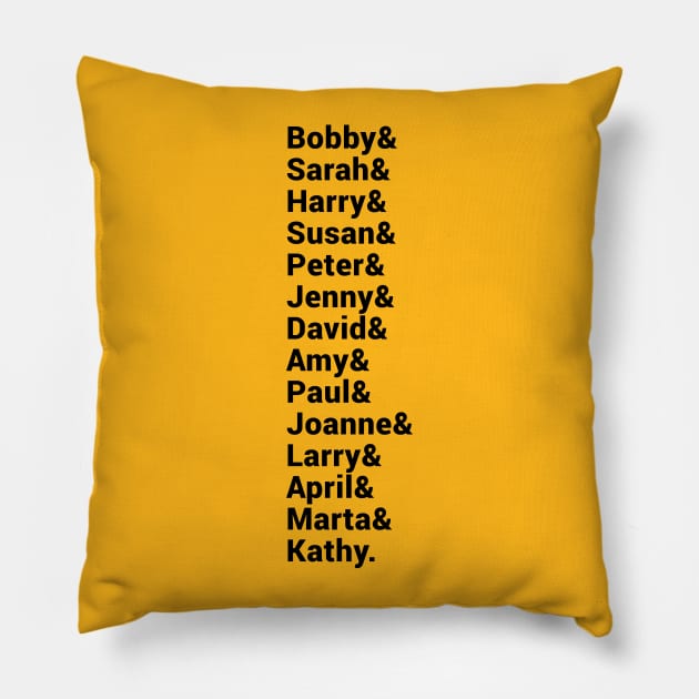 Company Names Pillow by byebyesally