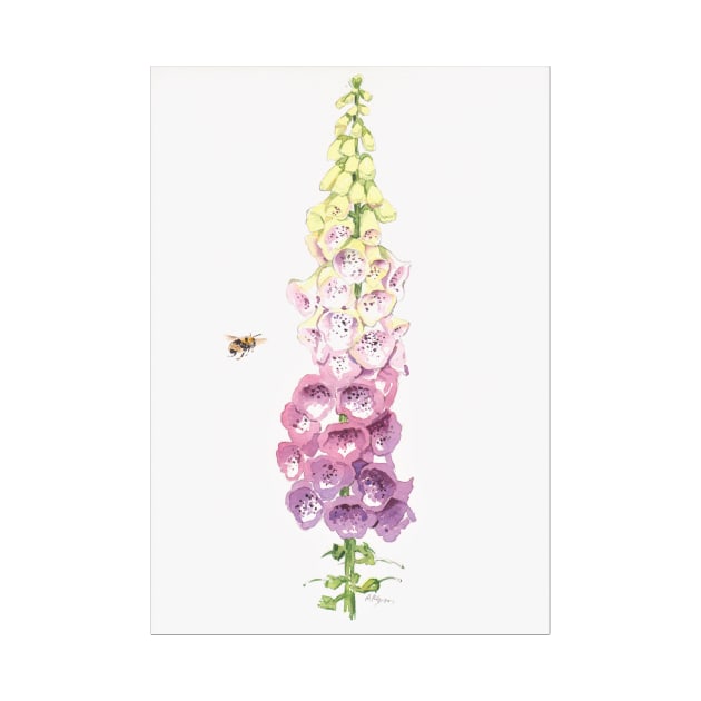 Foxglove and Bee by arlyon