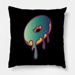 Dripping Galaxy Donut (Green) Pillow