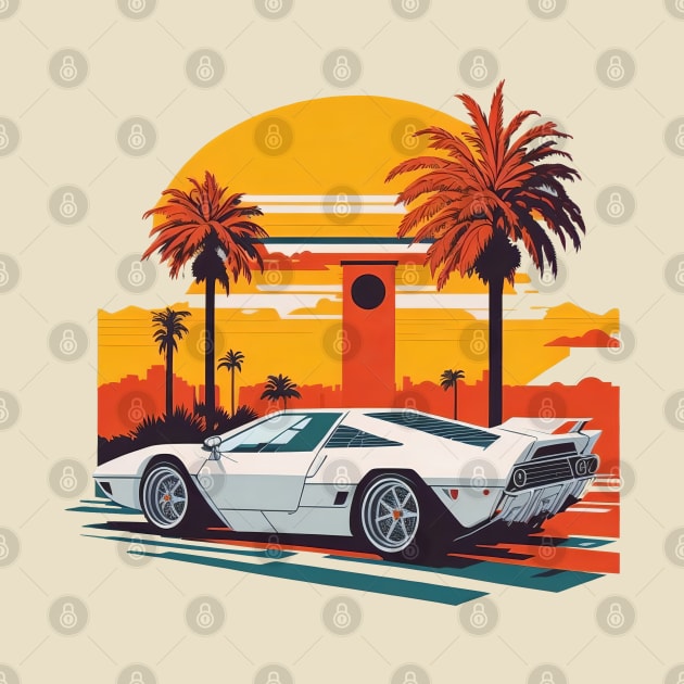 Miami Vice white Ferrari by Vector-Planet