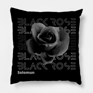 Black Rose - Dj Solomun T-Shirt - THE RAVERS X Solomun - Deep House Fusion - For Deep House Lovers - Techno Music Streetwear Style Pillow