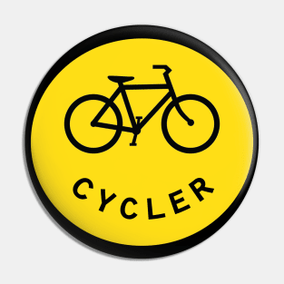 cycling cycler yellow circle Pin