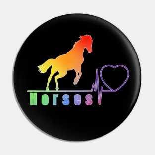 Horse rainbow color beautiful love Pin