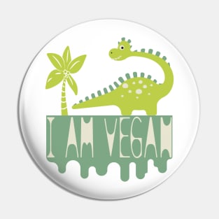 I am vegan dino Pin