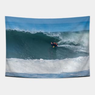 Bodyboarder in action Tapestry