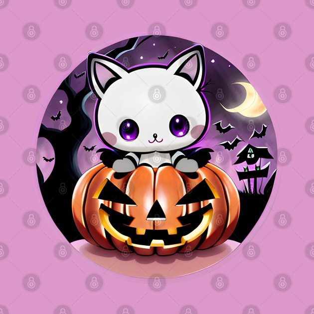 Pumpkin Purrade: Spooktail Kitty by KawaiiNimbus