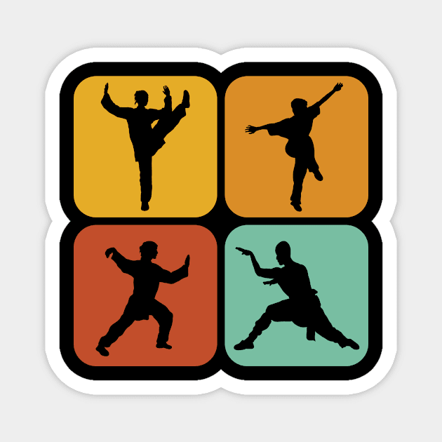 Retro Wushu I Martial Arts I Yin Yang I Qigong I Wushu Magnet by Shirtjaeger