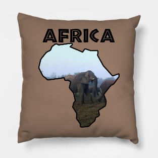 African Wildlife Continent Elephant Mist Pillow