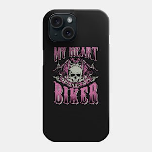 Motorcycle My Heart Belongs To Bikerfriend Phone Case