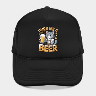 British Longhair Cat Bavarian Drinking Beer Purr Me A Beer Hat
