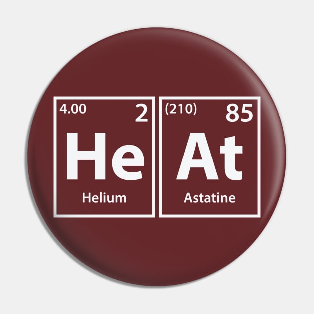 Heat (He-At) Periodic Elements Spelling Pin by cerebrands