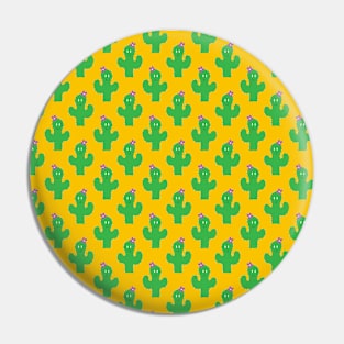 Flower Cactus Yellow Pattern Pin