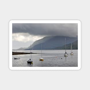 Boats moored in the harbour at Fort William, Scotland Magnet