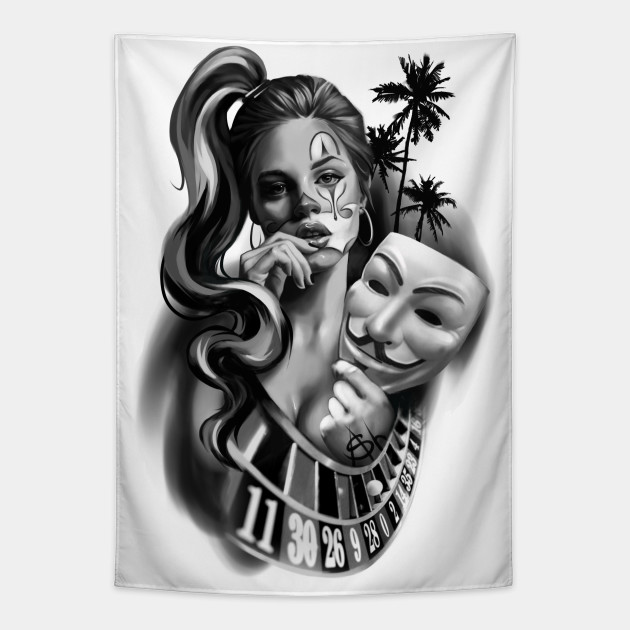 Chicano girl Chicano Tapestry TeePublic