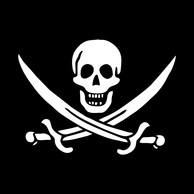 Pirate Jolly Roger Tee - Flag of Captain Jack Rackham by Pistols & Patriots