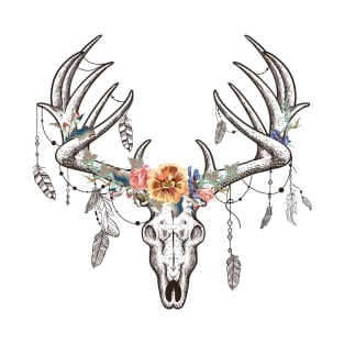 Deer skull Boho T-Shirt