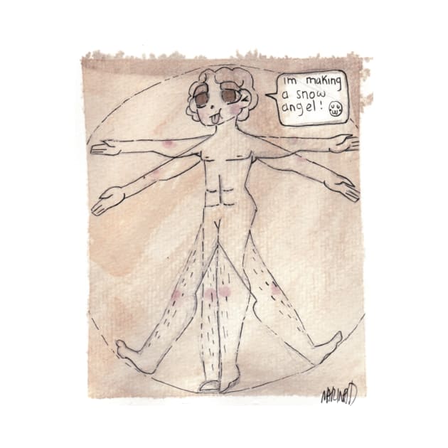 Davinci Inspired - The Vitruvian Man by TrumpToiletTweets