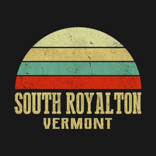 SOUTH ROYALTON VERMONT Vintage Retro Sunset T-Shirt