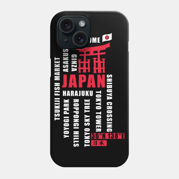 Japan Destination Phone Case by siddick49