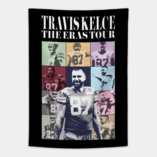 Travis Kelce Pop Art Style Black Version Tapestry