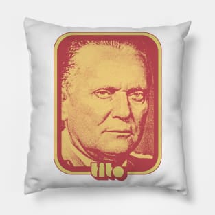 Josip Broz Tito // Retro Style Fan Art Design Pillow