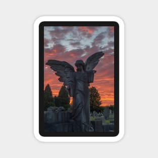 Angel at Sunset Harlow Hill Cemetery Harrogate Magnet