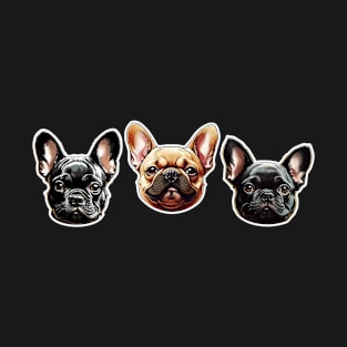 Three French Bulldogs T-Shirt