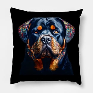 Rottweiler Ai generated Pillow