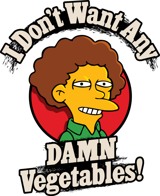 I Don't Want Any Damn Vegetables! Kids T-Shirt by Rock Bottom